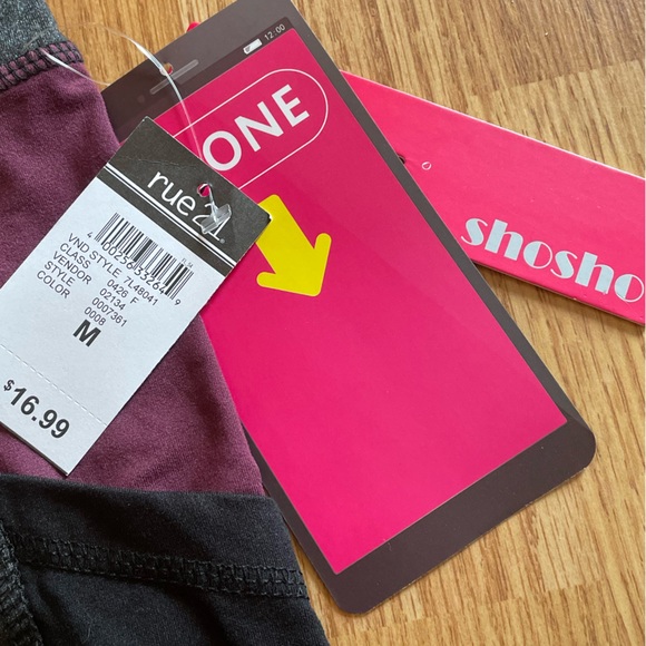 rue 21 Grey and Purple leggings - Picture 2 of 3